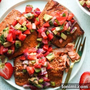 Balsamic Grilled Salmon with Strawberry Avocado Salsa