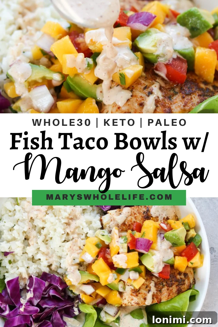 Delicious Whole30 Fish Taco Bowls