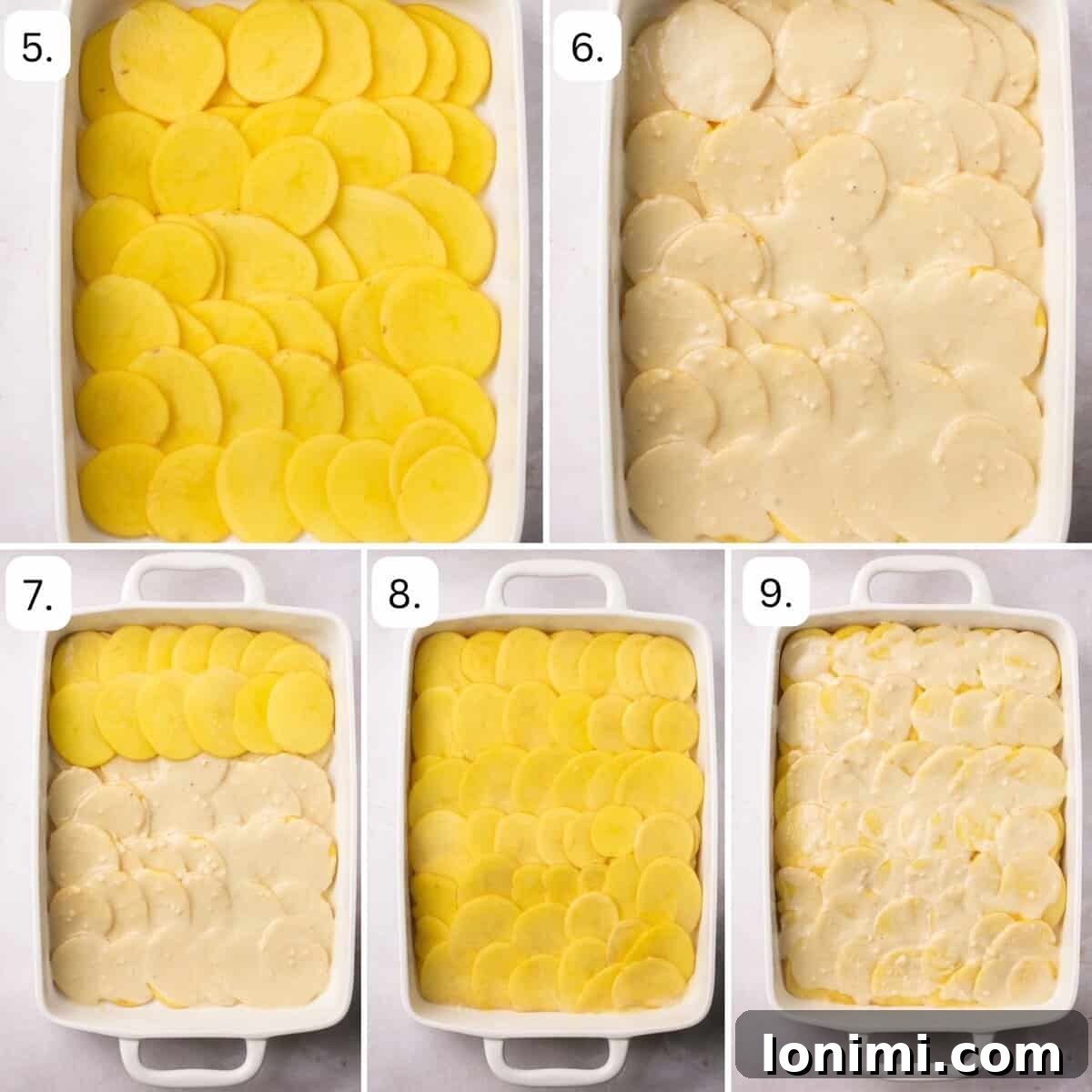 step by step photos for how to make gluten-free scalloped potatoes