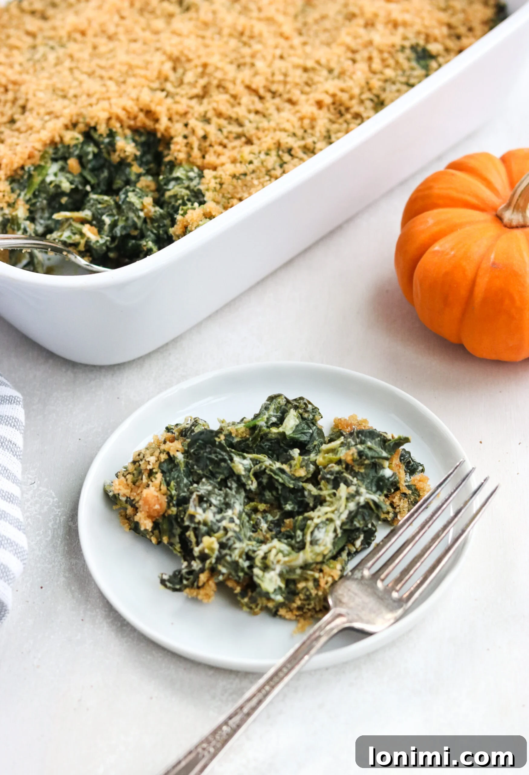 Ingredients for Dairy-Free Spinach Casserole