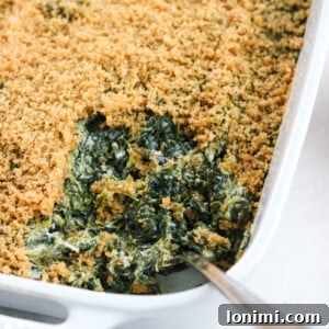 Dairy free spinach casserole