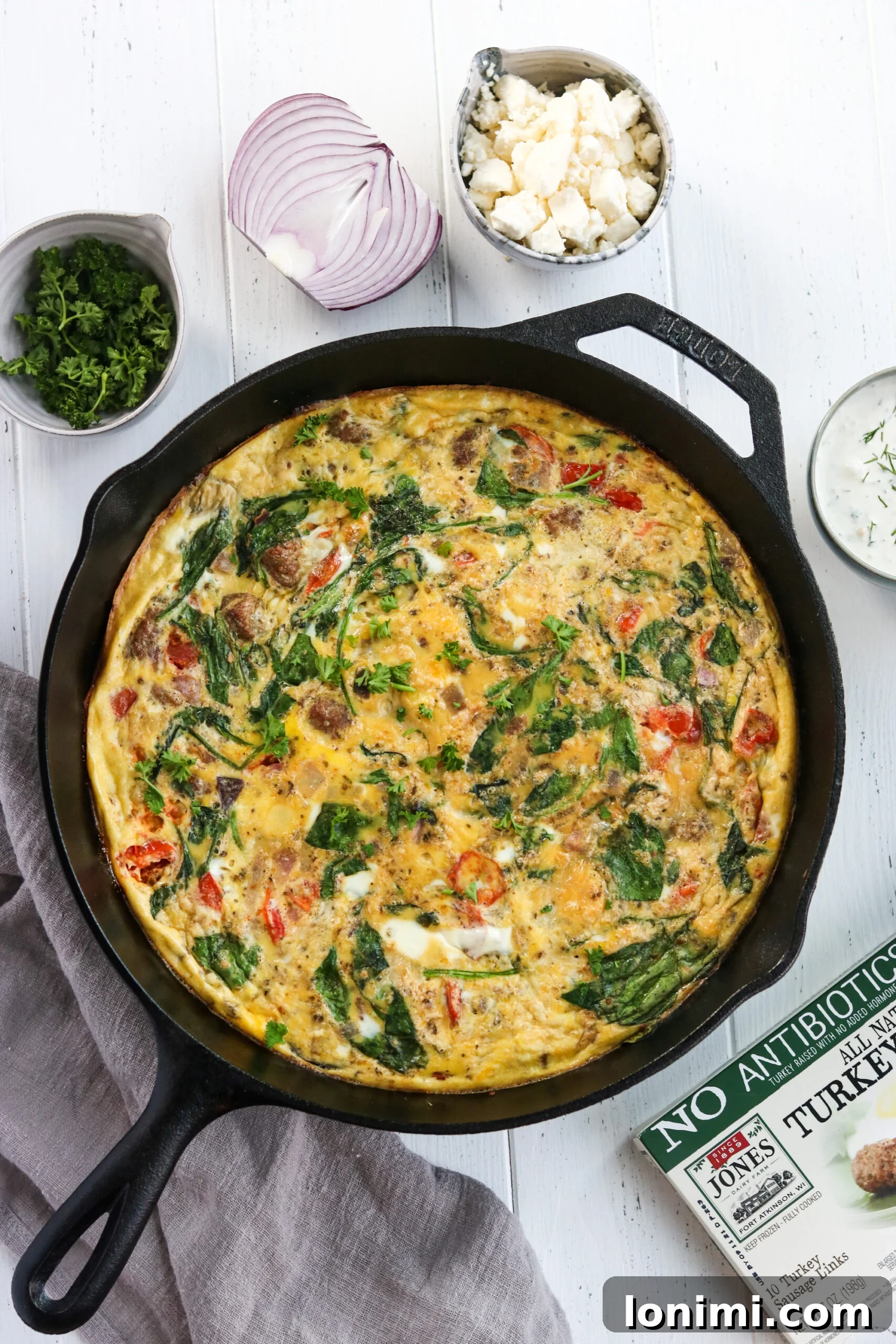 Vibrant Whole30 Mediterranean Frittata 2 Greek frittata