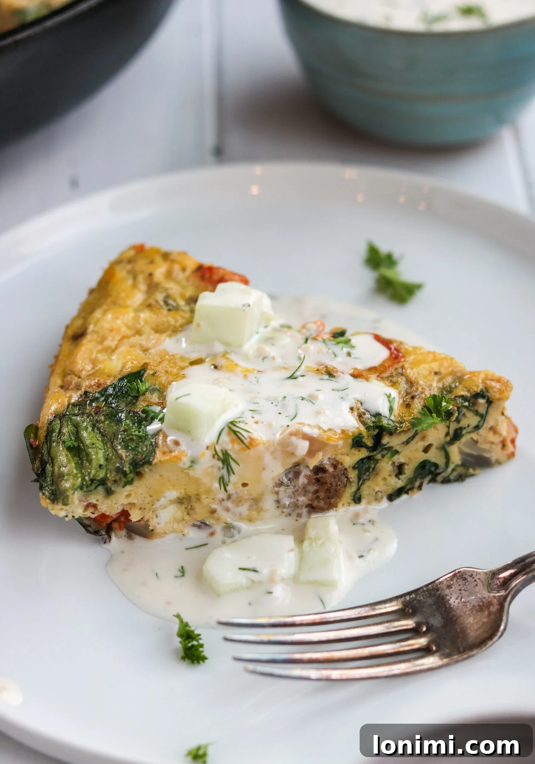 Vibrant Whole30 Mediterranean Frittata 7 img 4978 6