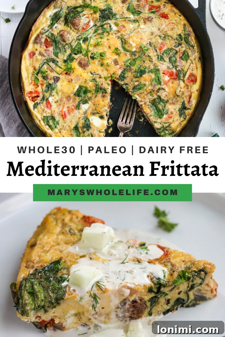 Vibrant Whole30 Mediterranean Frittata 8 img 4978 7