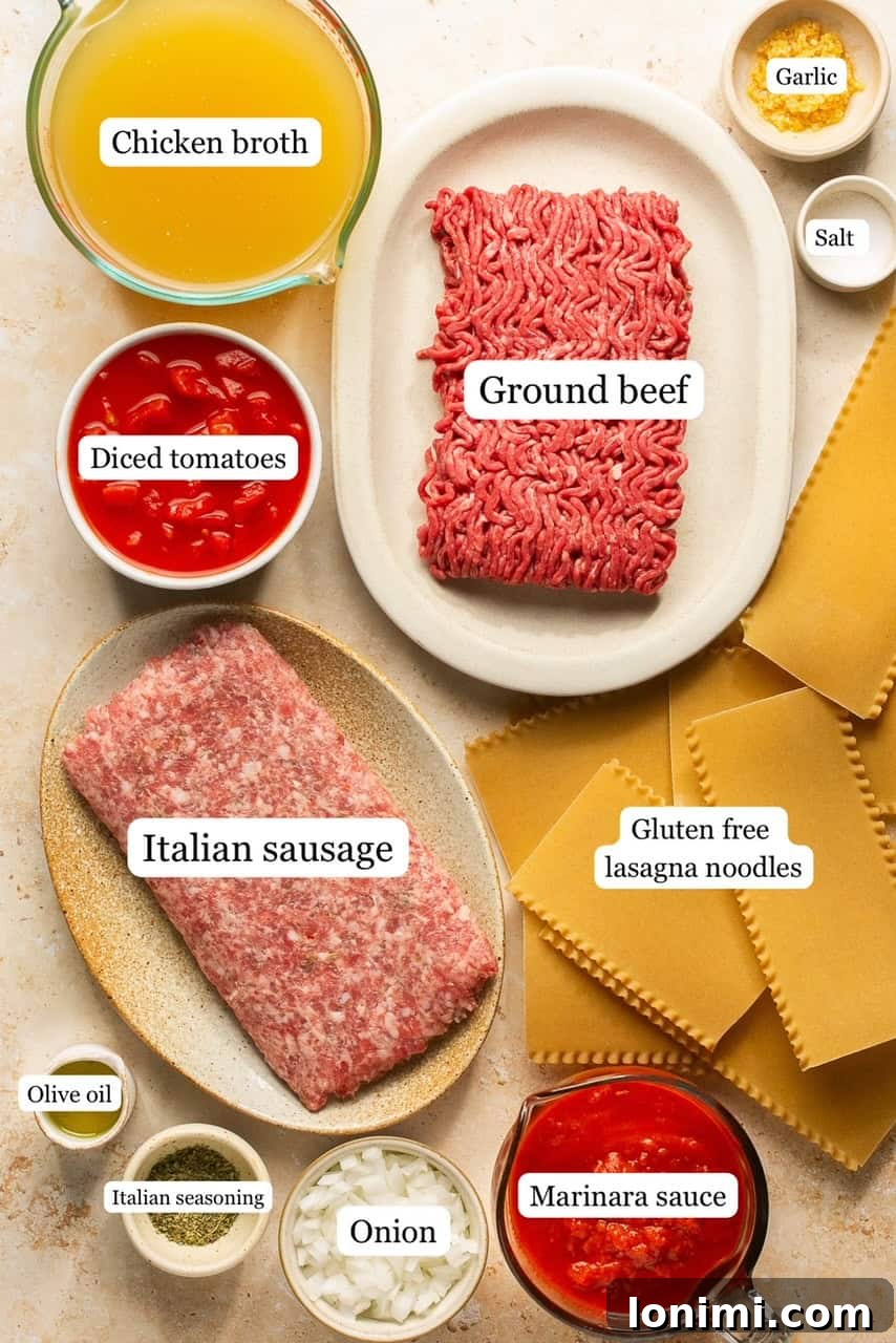 Various recipe ingredients laid out in small bowls, each clearly labeled.