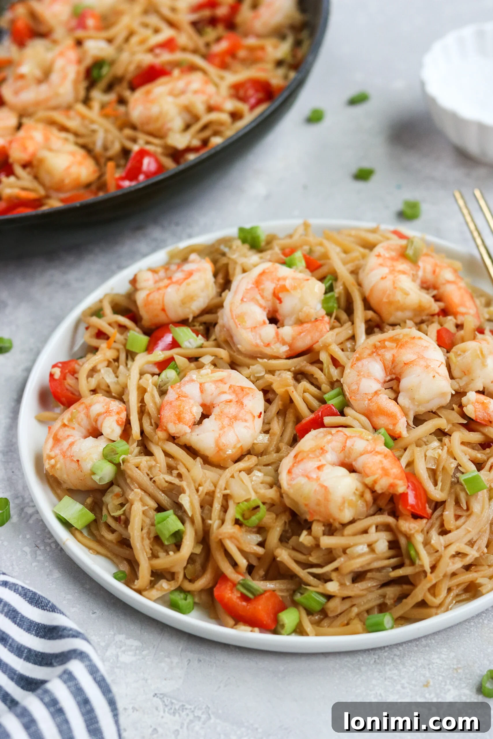 Clean Eating Whole30 Paleo Keto Shrimp Lo Mein 2 Shrimp lo mein with hearts of palm noodles
