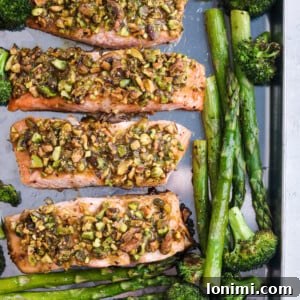 Paleo Sheet Pan Pistachio Salmon