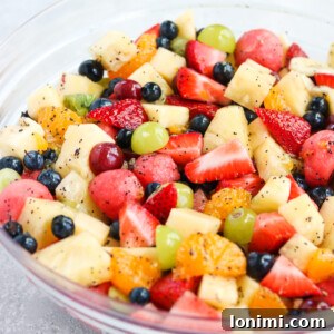Honey Lime Poppyseed Fruit Salad