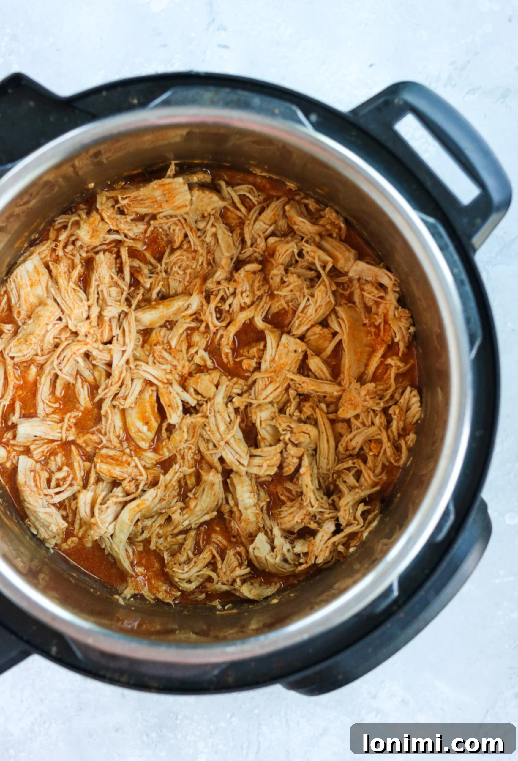 Shredded Buffalo Chicken Tender Instant Pot Shredded Buffalo Chicken for Meal Prep
