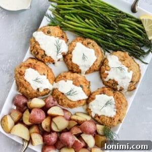 Healthy Sheet Pan Lemon Caper Salmon Patties 3 Lemon Caper Salmon Cakes