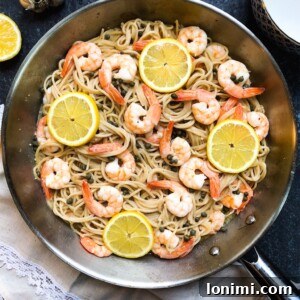 Shrimp Piccata with fresh lemon and herbs
