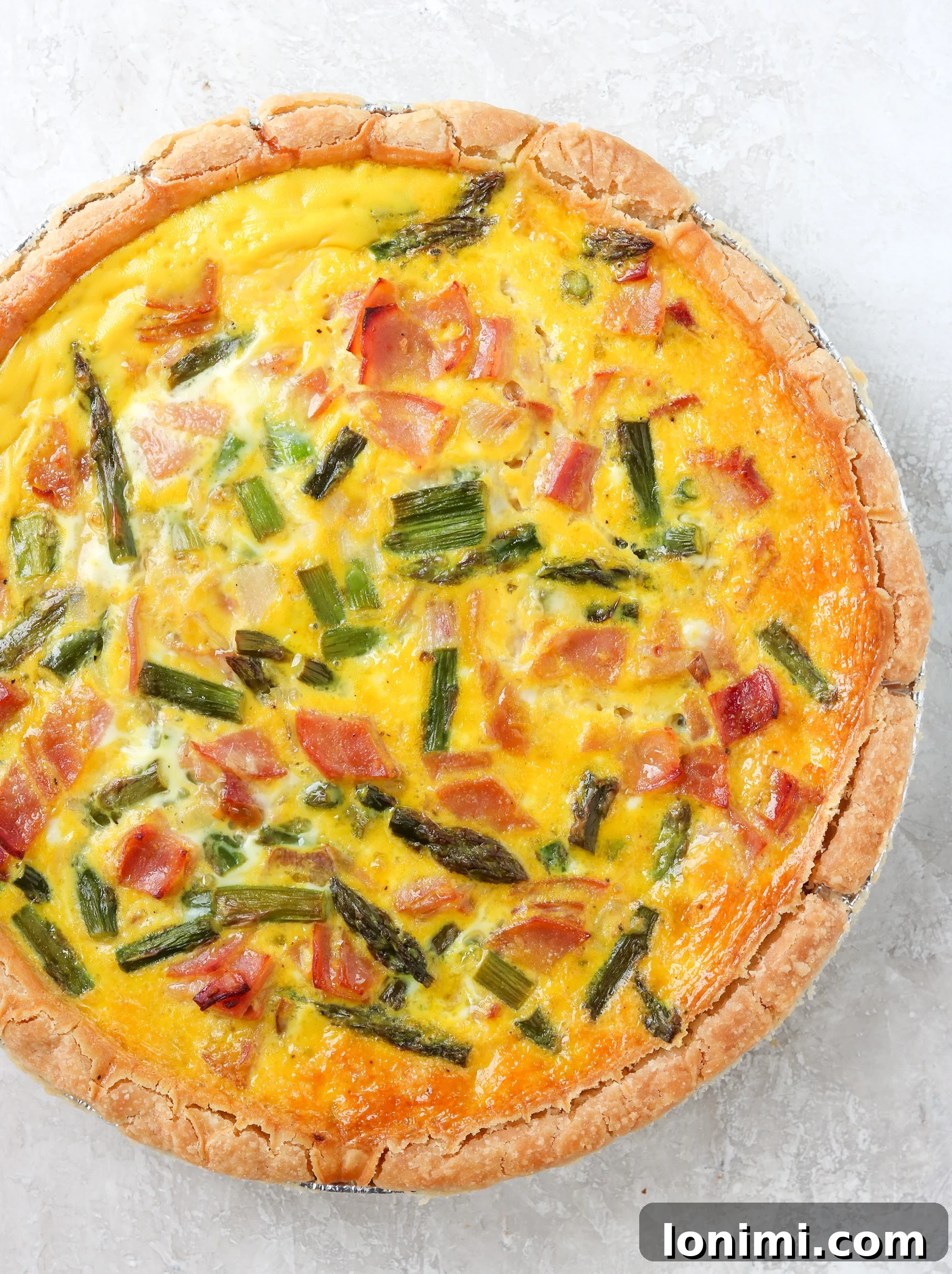 Flourless Quiche Delight 2 Gluten Free Quiche with ham and asparagus