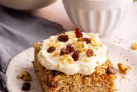 Guilt-Free Carrot Cake Protein Oat Bake