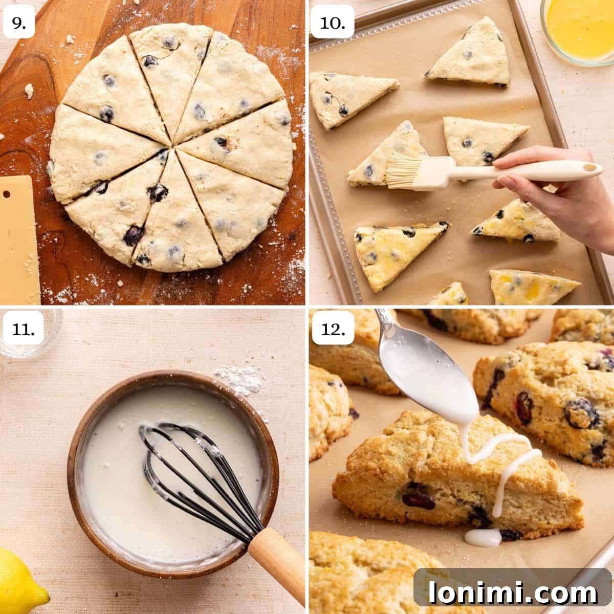 Effortless Gluten Free Blueberry Lemonade Scones 6 The last 4 steps for making gluten free scones