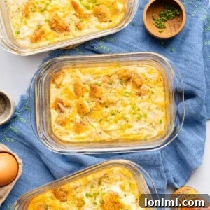 Craft Your Own Chick-fil-A Hash Brown Scramble Bowls 10 meal prep hash brown scramble bowls on a blue napkin