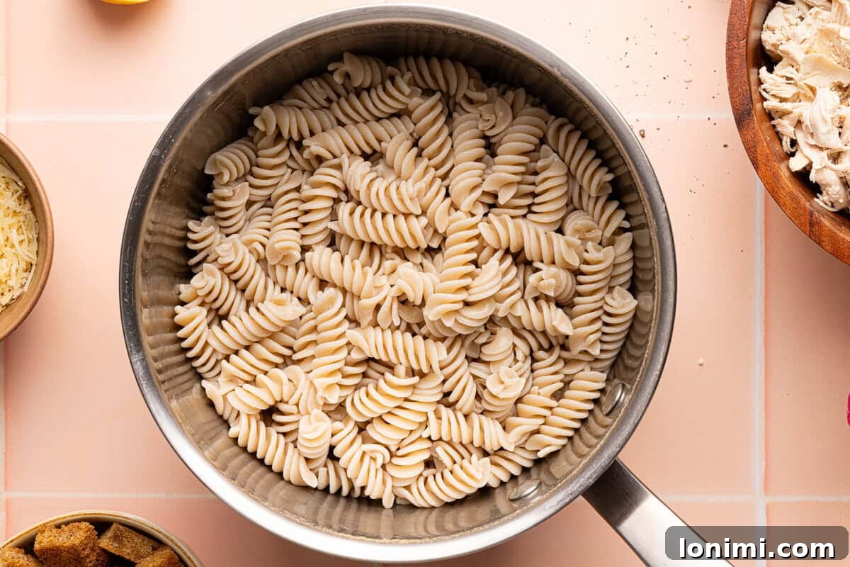 gluten free pasta in a pot