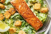 Protein-Packed Caesar Salad with Grilled Salmon